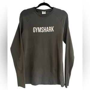 Gymshark Men’s Apollo Charcoal Long Sleeve T Shirt- Size S